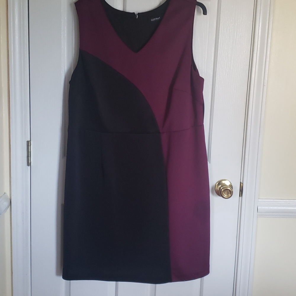 Burgundy and Black Dress